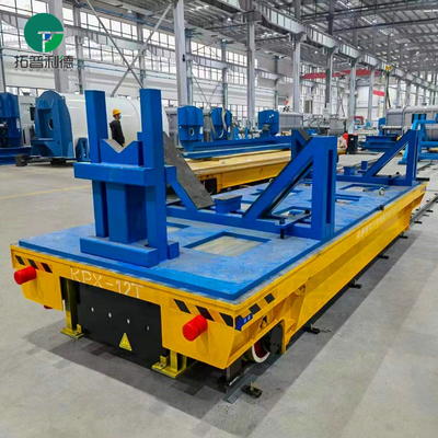Building Material Shops Heavy Duty Durable 50T Battery Powered Electric Rail Flat Car